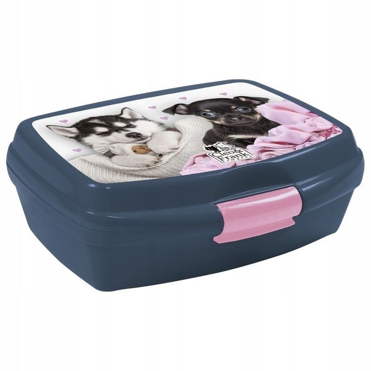 Cleo i Frank, zestaw: lunchbox z bidonem, Pies
