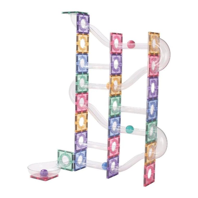 Cleverclixx, Ball Run Clever Pack Pastel, klocki magnetyczne, 110 elementów