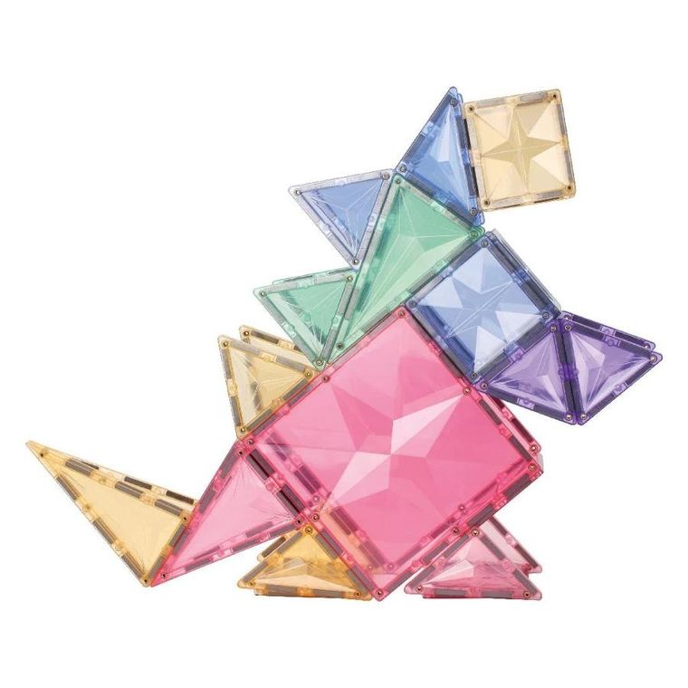 Cleverclixx, Geo Pack Pastel, klocki magnetyczne, 45 elementów