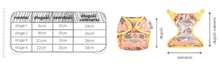 Close, Pop-in pieluszka wielorazowa AIO z napami, Lemur