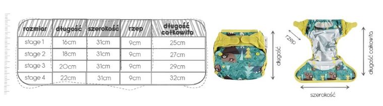 Close, Pop-in, pieluszka wielorazowa, Orangutan, Bambus