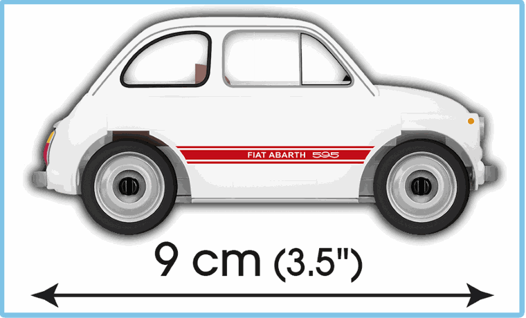 Cobi, 1965 Fiat 595 Abarth, 1:35, klocki, 65 elementów