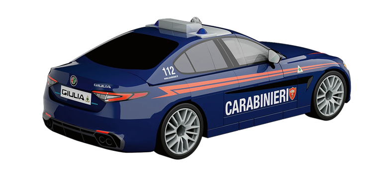 Cobi, Alfa Romeo Giulia Auad Carabinieri, klocki, 1:35, 99 elementów