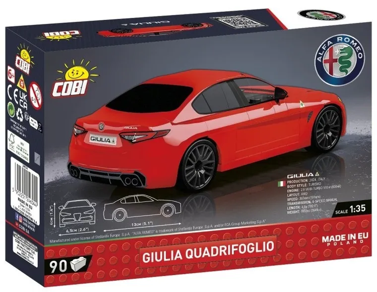 Cobi, Alfa Romeo Giulia Quadrifoglio, klocki, 90 elementów