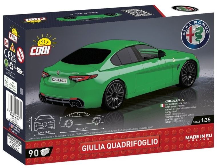 Cobi, Alfa Romeo Giulia Quadrifoglio, klocki, 90 elementów