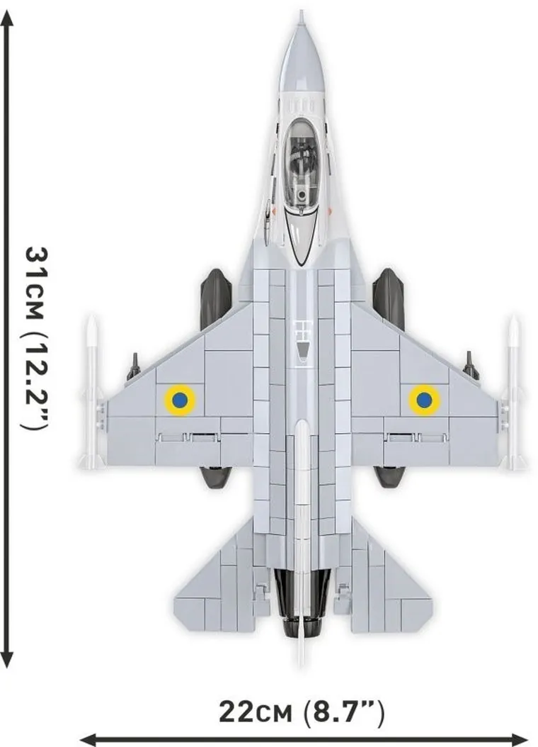 COBI, Armed Forces, Samolot wielozadaniowy F-16AM, Fighting Falcon UA, 500 klocków