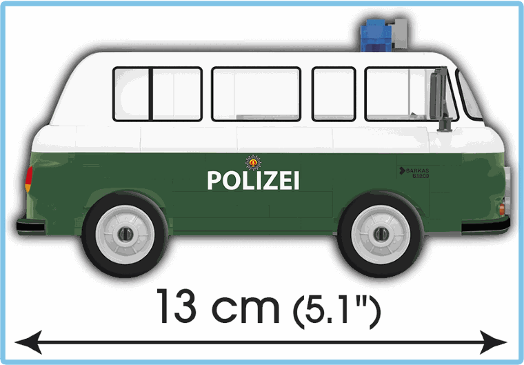 Cobi, Barkas B1000 Polizei, 1:35, klocki, 215 elementów