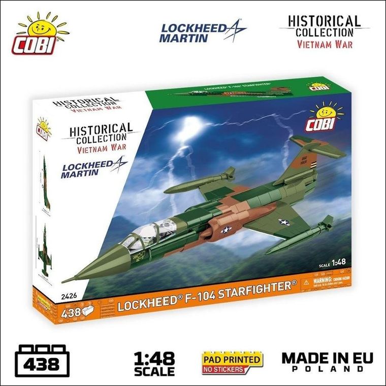 Cobi, Historical Collection, Vietnam War, LockheedF-104 Starfighter, klocki, 1:48, 430 elementów