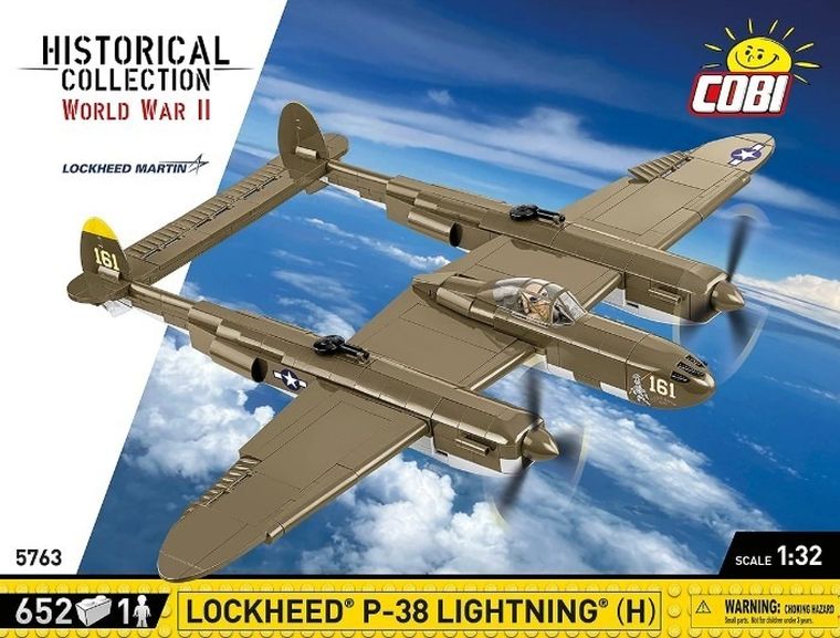 Cobi, Historical Collection WWII, Lockheed(R) P-38H Lightning, klocki, 652 elementy