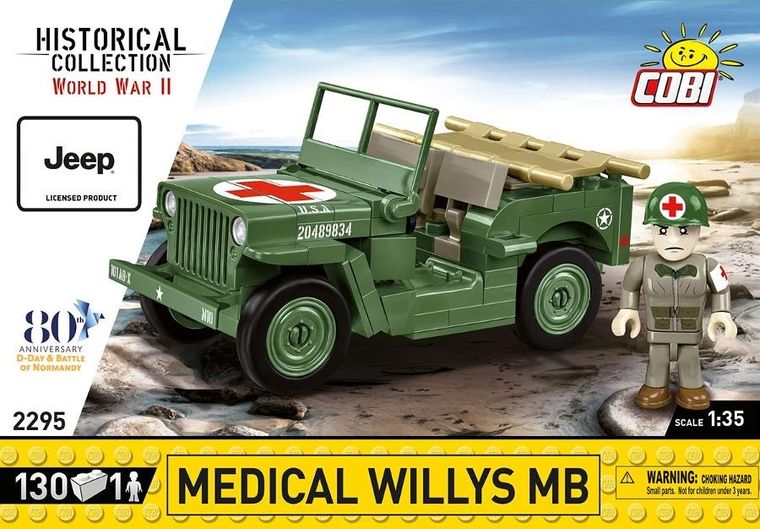 Cobi, Historical Collection WWII, Medical Willys MB, klocki, 130 elementów