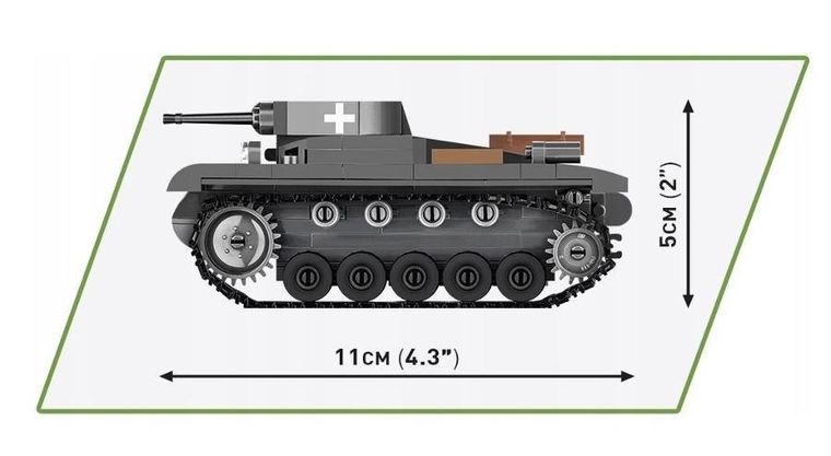 Cobi, Historical Collection WWII, Panzer II Ausf. A, klocki, 250 elementów