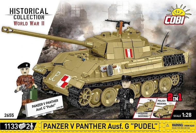 Cobi, Historical Collection WWII, Panzer V PANTHER Ausf. G, klocki, 1133 elementy