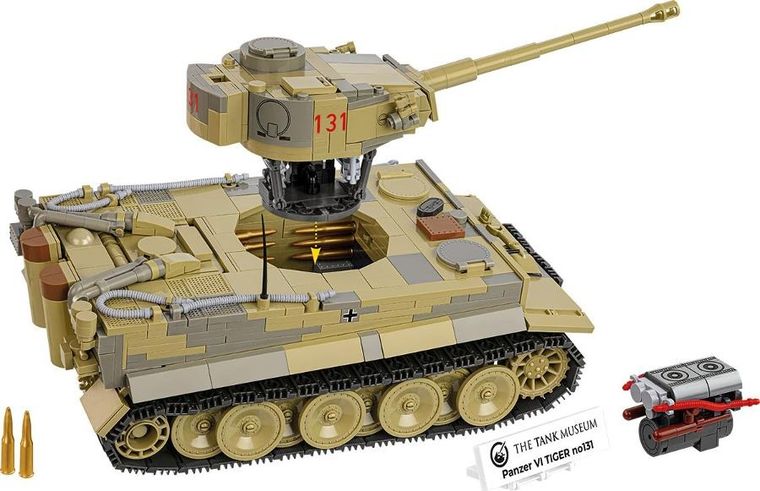 Cobi, Historical Collection WWII, Panzer VI Tiger no131, 1:28 klocki, 1275 elementów