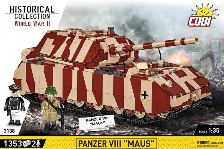 Cobi, Historical Collection WWII, Panzerkampfwagen VIII Maus, klocki, 1353 elementy