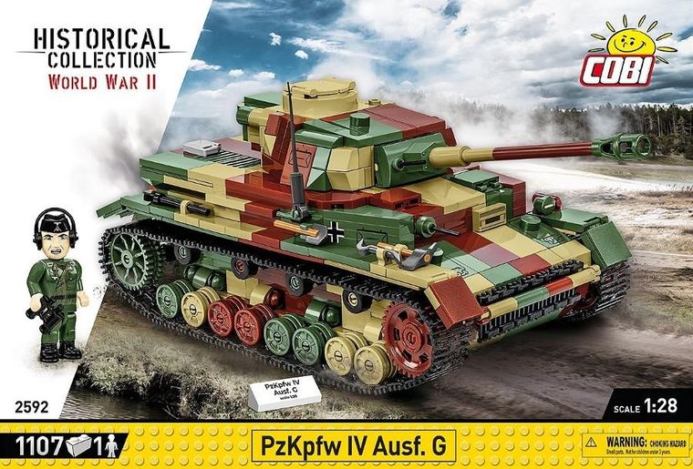 Cobi, Historical Collection WWII, PZKPFW IV Ausf.G, klocki, 1107 elementów