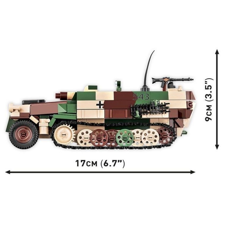 Cobi, Historical Collection WWII, Sd.Kfz. 251/9 Stummel, 1:35, klocki, 486 elementów