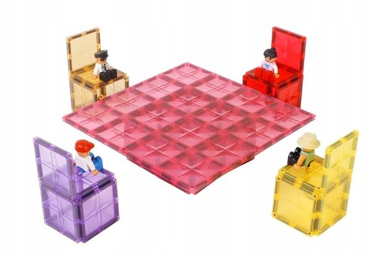 Coblo, klocki magnetyczne, 2 płyty, różowe, 30-30 cm