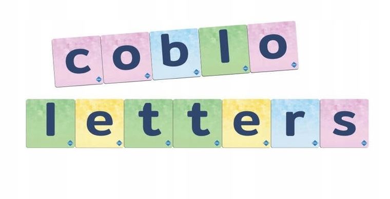 Coblo, nakładki na klocki, litery, 60 elementów