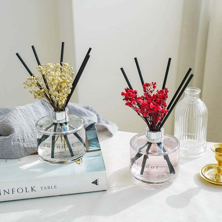 Cocodor, dyfuzor zapachowy z patyczkami i prawdziwymi kwiatami, Pure Cotton, 200 ml