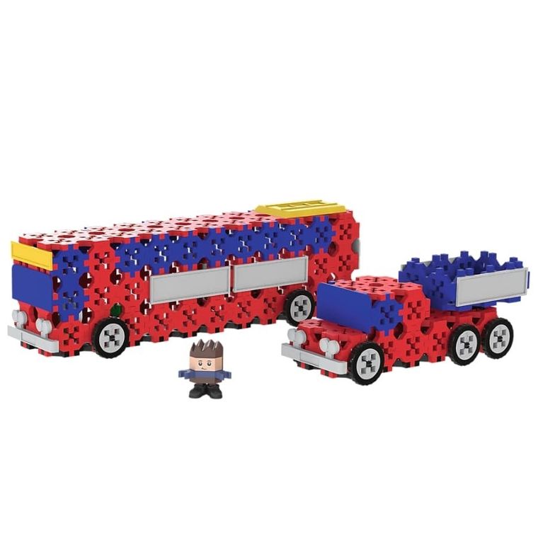 Connect, 2w1, Autobus, Auto z naczepą, klocki konstrukcyjne, 160 elementów, 61973