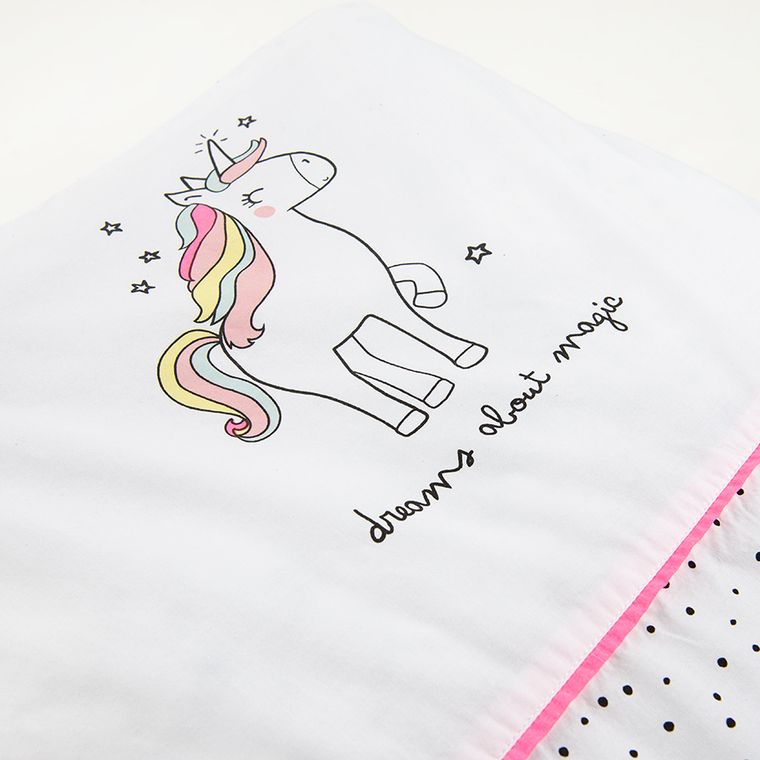 Cool Club, 2-częściowy komplet pościeli dziewczęcej, biały, Dreams About Magic, 100-135 cm