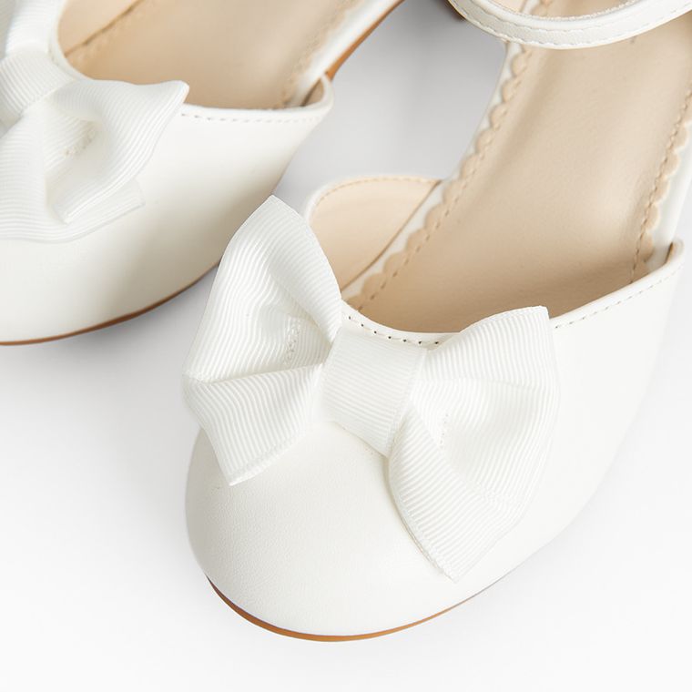 Cool Club, Baleriny na obcasie dziewczęce, białe