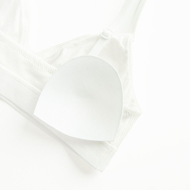 Cool Club, Biustonosz dziewczęcy, prążkowany, biały