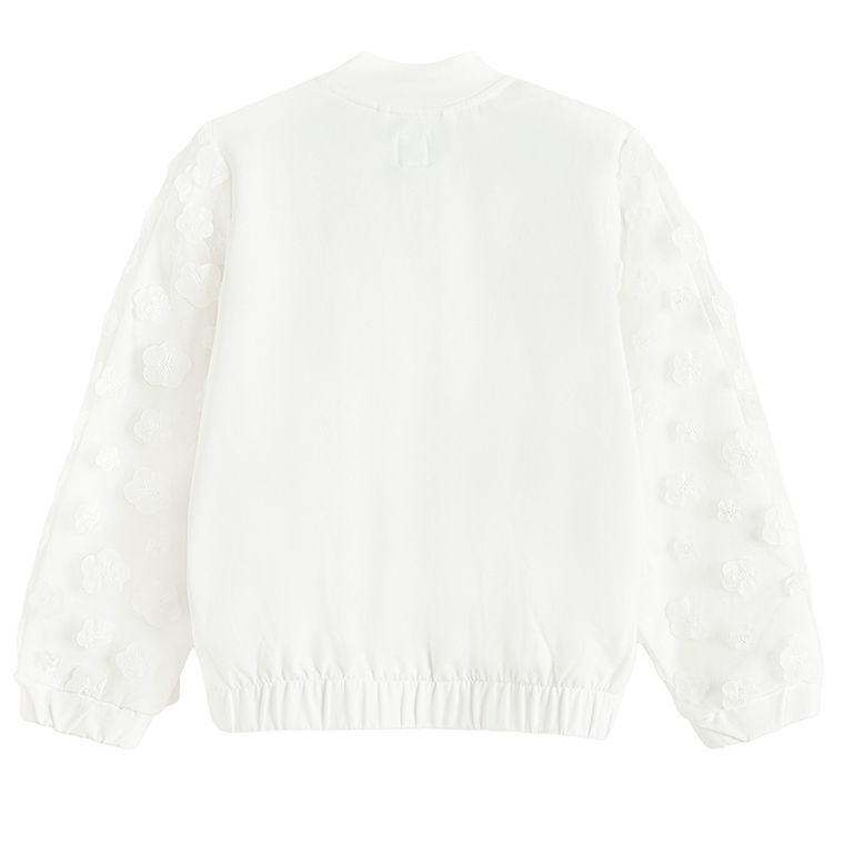 Cool Club, Bluza bomberka dziewczęca, rozpinana, biała