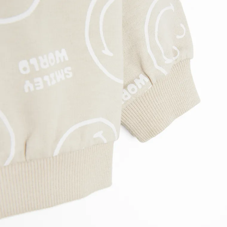 Cool Club, Bluza chłopięca, cienka, rozpinana, beżowa, SmileyWorld