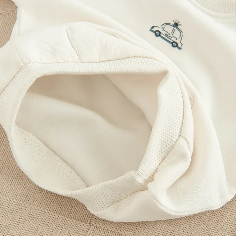 Cool Club, Bluza chłopięca, ocieplana, ecru