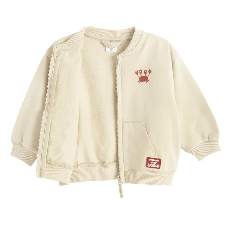 Cool Club, Bluza chłopięca, rozpinana, beżowa