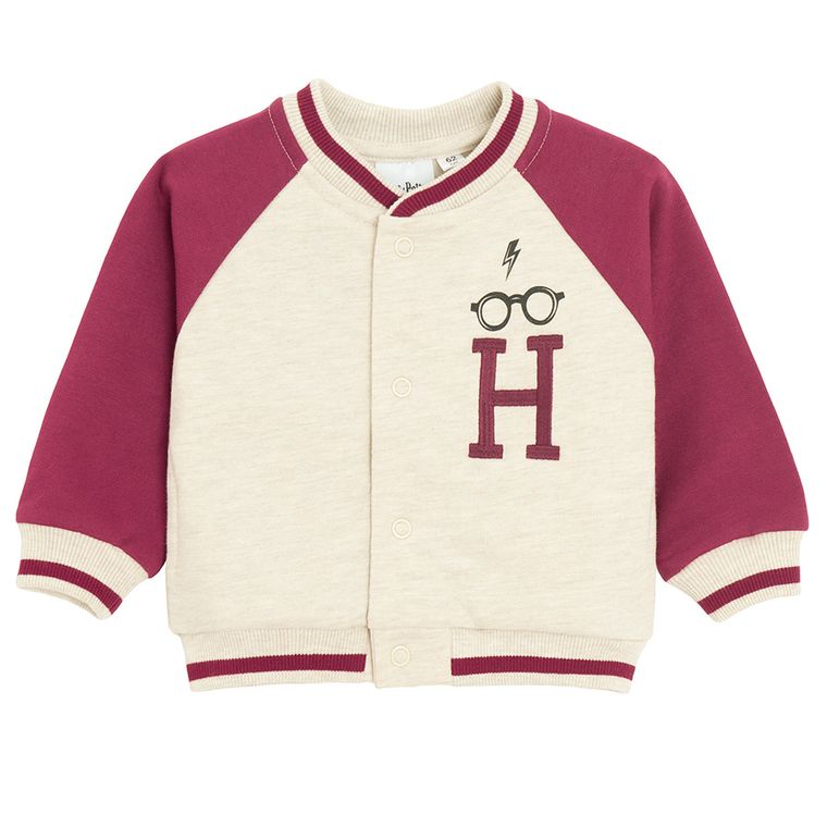 Cool Club, Bluza chłopięca, rozpinana, beżowa, Harry Potter