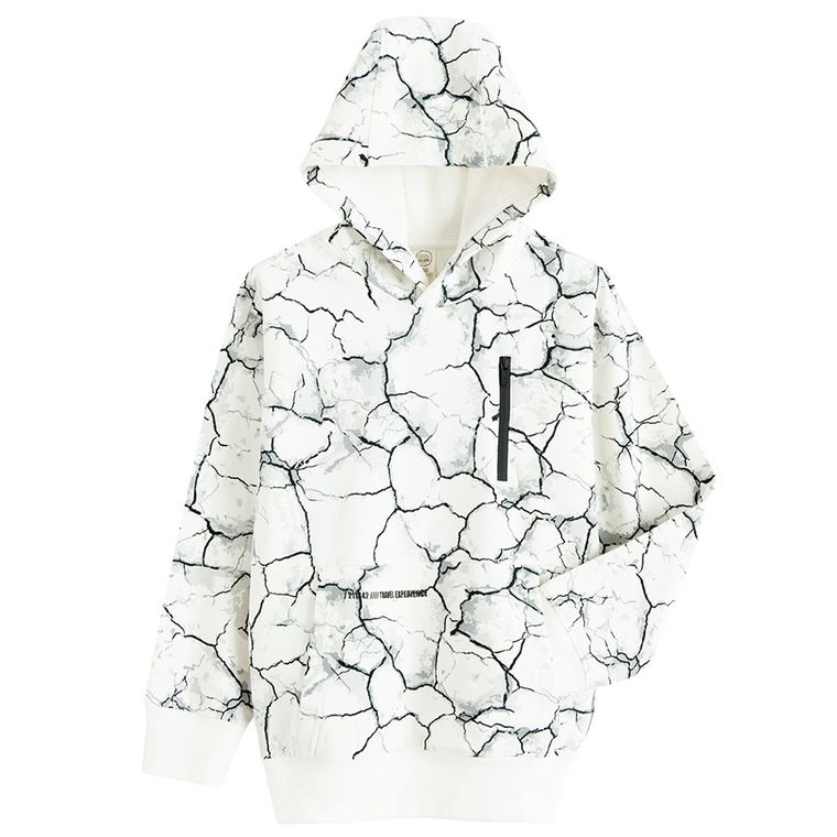 Cool Club, Bluza chłopięca z kapturem, biała