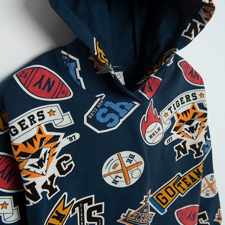 Cool Club, Bluza chłopięca z kapturem, niebieska