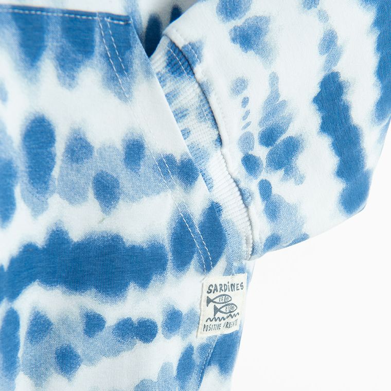 Cool Club, Bluza chłopięca z kapturem, rozpinana, baggy, biała