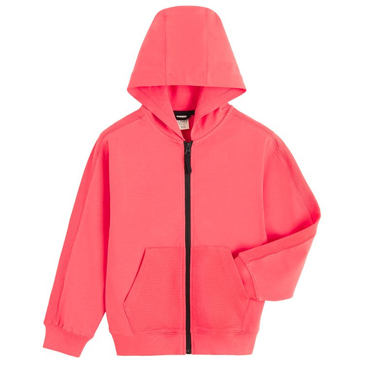 Cool Club, Bluza chłopięca z kapturem, rozpinana, czerwona