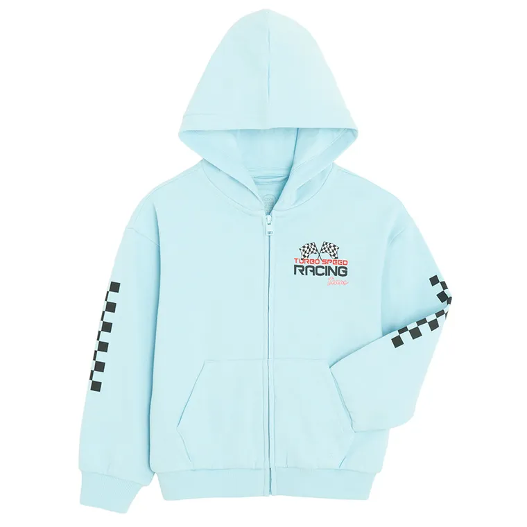 Cool Club, Bluza chłopięca z kapturem, rozpinana, ocieplana, niebieska