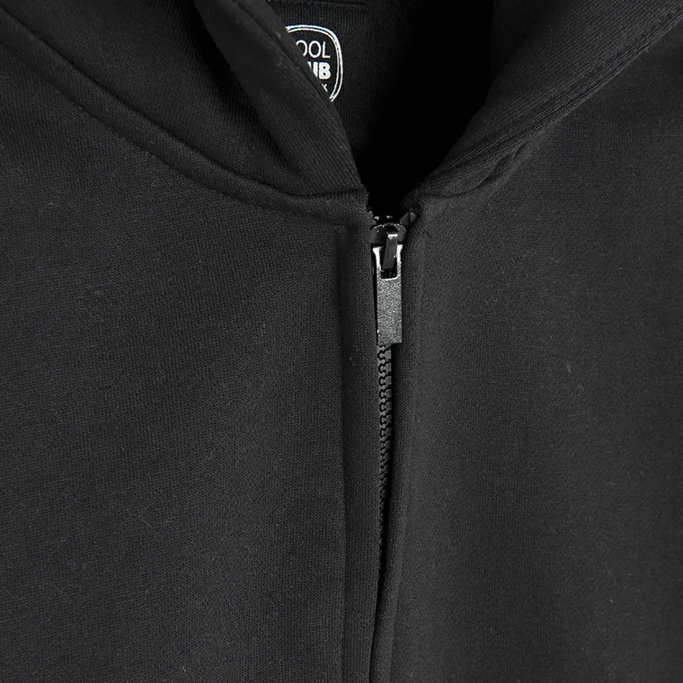 Cool Club, Bluza chłopięca z kapturem, rozpinana, ocieplana, oversize, czarna