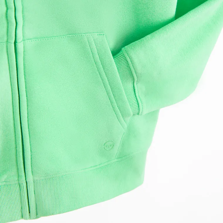 Cool Club, Bluza chłopięca z kapturem, rozpinana, ocieplana, zielona