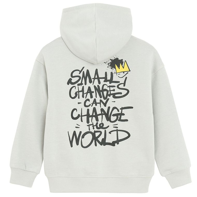 Cool Club, Bluza chłopięca z kapturem, rozpinana, szara