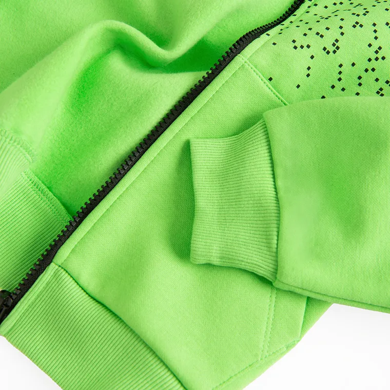 Cool Club, Bluza chłopięca z kapturem, rozpinana, zielona