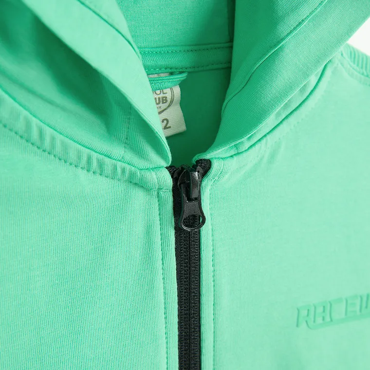 Cool Club, Bluza chłopięca z kapturem, rozpinana, zielona