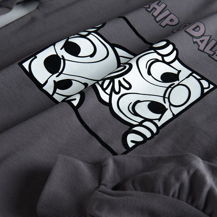 Cool Club, Bluza dziewczęca, grafitowa, Chip i Dale Brygada RR