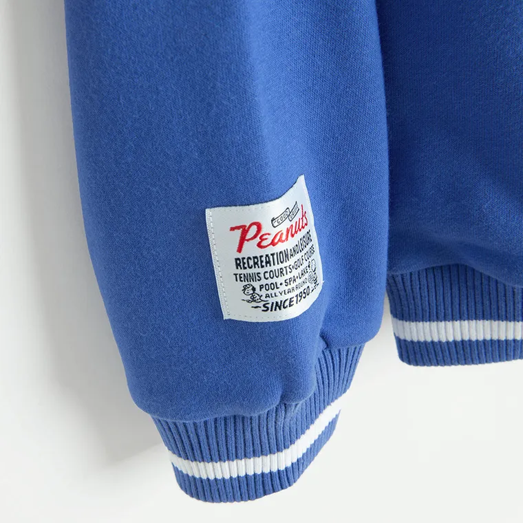 Cool Club, Bluza dziewczęca, oversize, ocieplana, niebieska, Peanuts