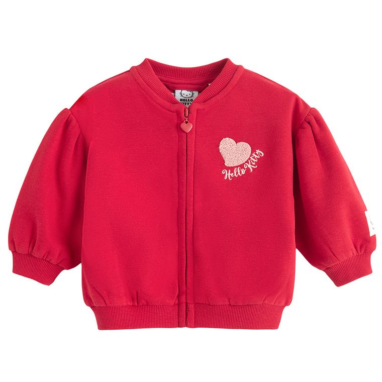 Cool Club, Bluza dziewczęca, rozpinana, czerwona, Hello Kitty