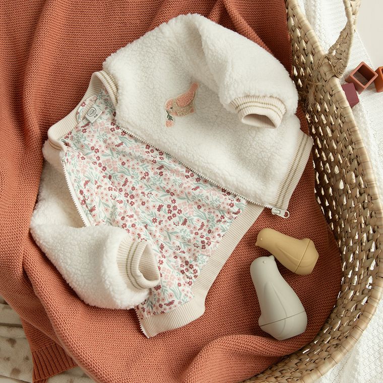 Cool Club, Bluza dziewczęca, rozpinana, ecru