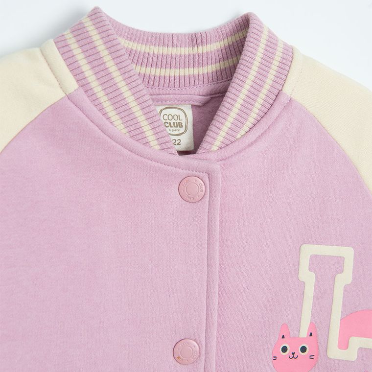Cool Club, Bluza dziewczęca, rozpinana, fioletowa