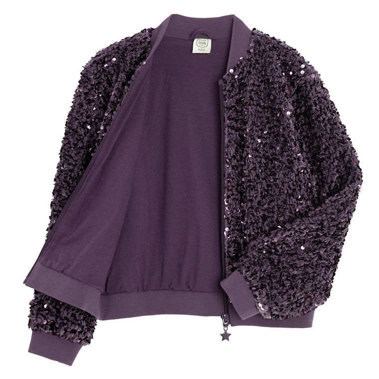 Cool Club, Bluza dziewczęca, rozpinana, fioletowa
