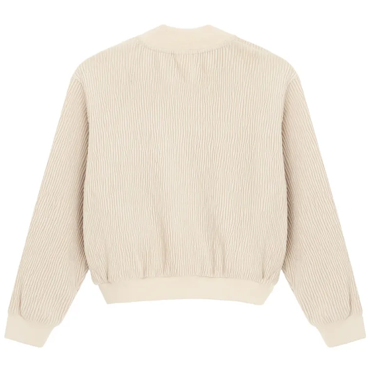 Cool Club, Bluza dziewczęca, rozpinana, welurowa, beżowa