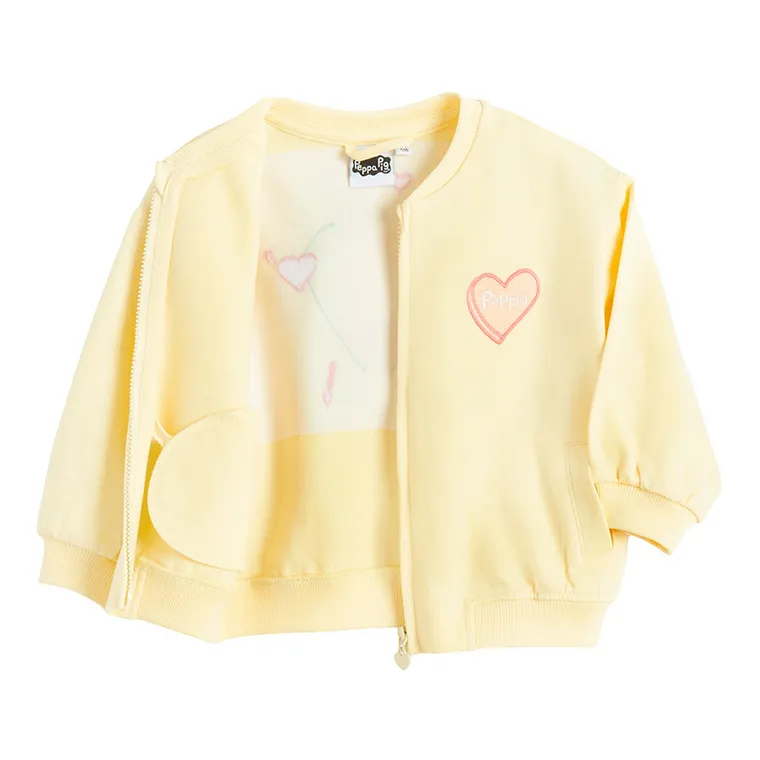 Cool Club, Bluza dziewczęca, rozpinana, żółta, Świnka Peppa